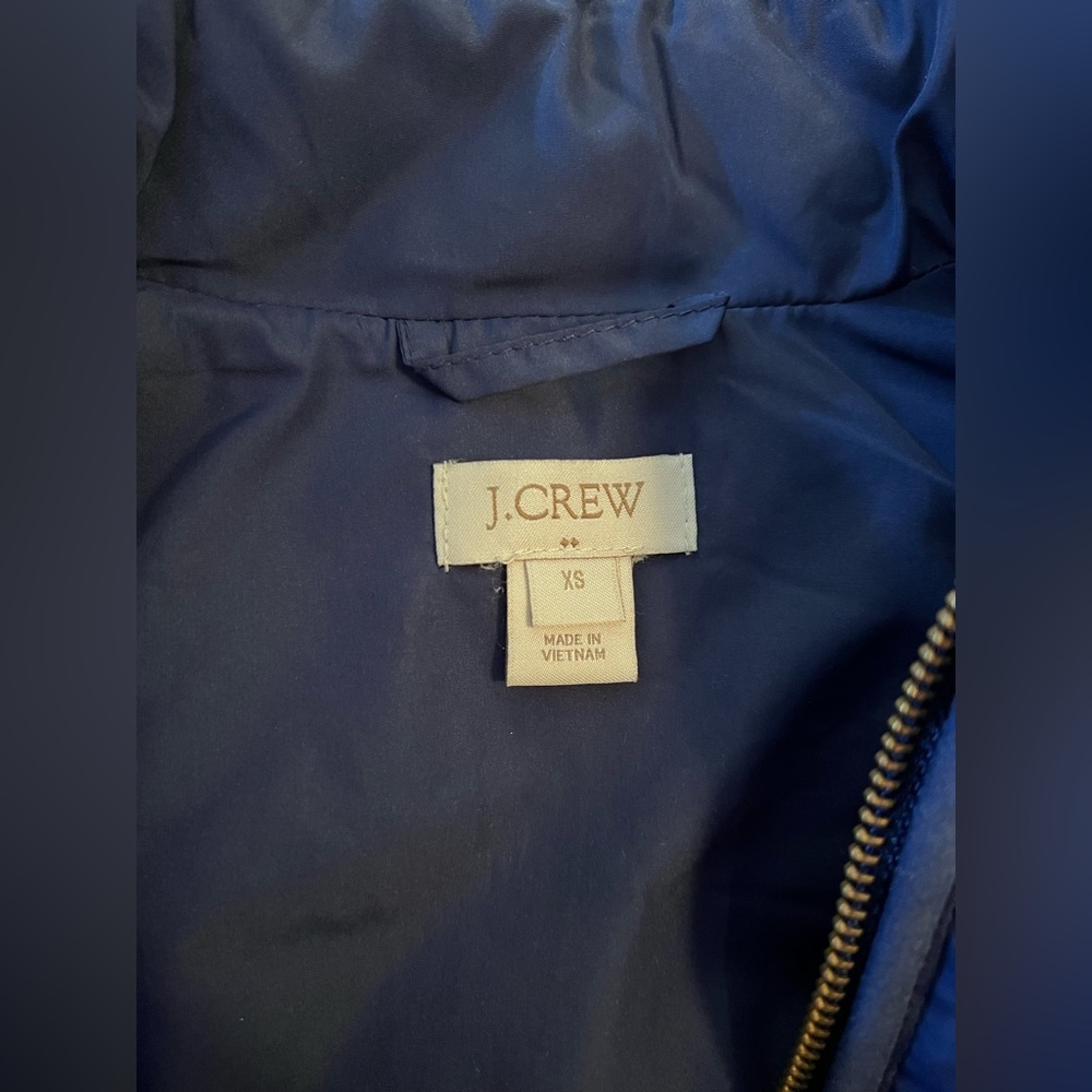 J.Crew Quilted Puffer Vest Navy/Size XS - Picture 4 of 4
